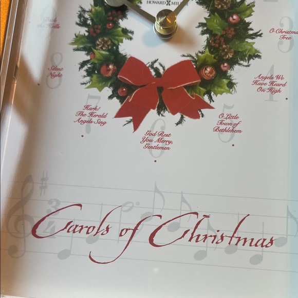 Howard Miller Carols of Christmas Musical Clock 🕰️ NWOT - Picture 10 of 16